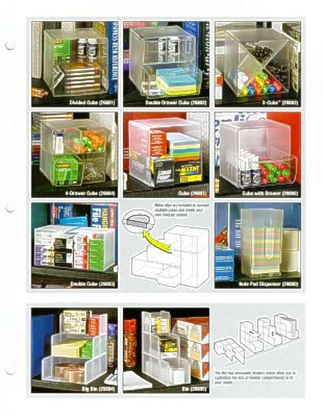 Shelf Savers sell sheet, page 1 of products