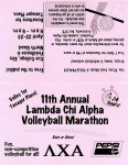 LCA 11th Annual Volleyball Marathon table tent