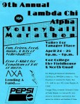 LCA 9th Annual Volleyball Marathon poster