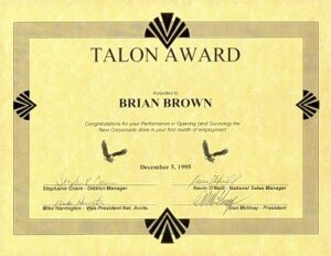 LHF Talon Award for Home Depot