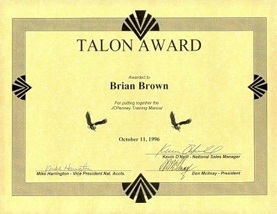 LHF Talon Award for JC Penney