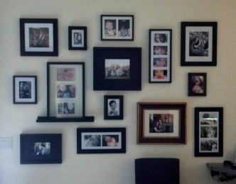 Finished Family Photo Wall