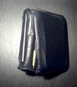 Zebra Pen at home, snuggly in wallet