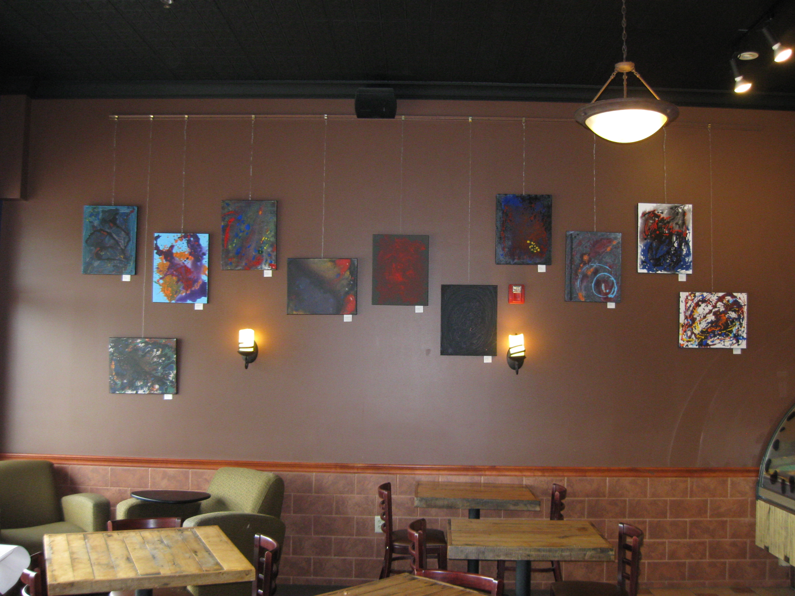 Paintings on display at Barriques on Old Sauk Road, Middleton Wisconsin.